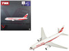 Boeing 767-200ER Commercial Aircraft Trans World Airlines N601TW White with Red Stripes 1/400 Diecast Model V1:400 400005