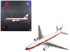Boeing 767-200 Commercial Aircraft United Airlines N601UA White with Stripes 1/400 Diecast Model V1:400 400006