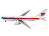 Boeing 767-200 Commercial Aircraft United Airlines N601UA White with Stripes 1/400 Diecast Model V1:400 400006