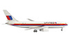 Boeing 767-200ER Commercial Aircraft United Airlines N611UA White with Stripes 1/400 Diecast Model V1:400 400007