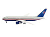 Boeing 767-200ER Commercial Aircraft United Airlines N609UA Gray with Blue Tail 1/400 Diecast Model V1:400 400020