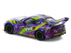 Toyota Pandem GR Supra RHD Right Hand Drive EVA RT Test Type-01 GoodRide Purple Metallic with Graphics 1/64 Diecast Model Car Pop Race PR640311
