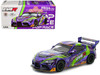 Toyota Pandem GR Supra RHD Right Hand Drive EVA RT Test Type-01 GoodRide Purple Metallic with Graphics 1/64 Diecast Model Car Pop Race PR640311