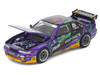 Pandem S13 RHD Right Hand Drive EVA RT Test Type-01 Purple Metallic with Graphics 1/64 Diecast Model Car Pop Race PR640432