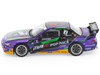 Pandem S13 RHD Right Hand Drive EVA RT Test Type-01 Purple Metallic with Graphics 1/64 Diecast Model Car Pop Race PR640432