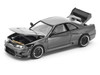 GTR R33 400R RHD Right Hand Drive Dark Chrome The Dark Chrome Series 1/64 Diecast Model Car Pop Race PRDC003