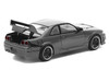 GTR R33 400R RHD Right Hand Drive Dark Chrome The Dark Chrome Series 1/64 Diecast Model Car Pop Race PRDC003