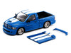 2003 Dodge Ram SRT-10 Pickup Truck Electric Blue Metallic with White Stripes 1/64 Diecast Model Car Shoom64 Models 103014-MJ1