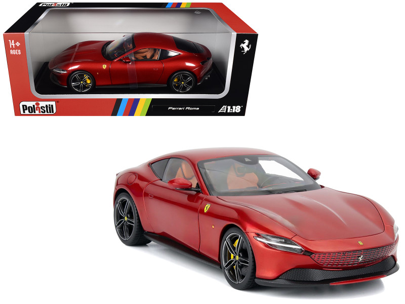 2019 Ferrari Roma Rosso Magma Red Metallic 1/18 Diecast Model Car Polistil 18FE02041-WB