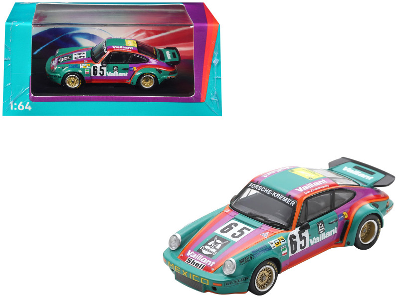 Porsche 911 Carrera RSR #65 Juan Carlos Bolanos Andres Contreras Billy Sprowls Porsche Kremer Racing Team 24 Hours of Le Mans 1975 1/64 Model Car Spark 64S029