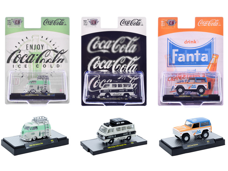 Sodas Set of 3 pieces Release 64 Limited Edition to 5400 pieces Worldwide 1/64 Diecast Model Cars M2 Machines 52500-A64