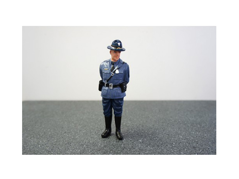 State Trooper Craig Figure For 1:24 Diecast Model Cars by American Diorama 