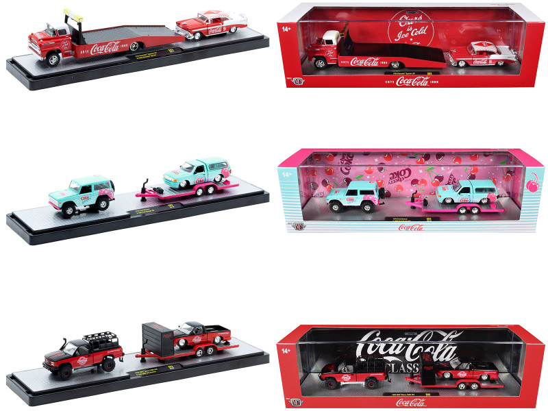 Auto Haulers Coca-Cola Set of 3 pieces Release S03 Limited Edition to 4800 pieces Worldwide 1/64 Diecast Model M2 Machines 56000-S03
