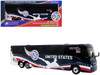 MCI J4500 Coach Bus United States National Soccer Team Dark Blue with Graphics International Federation of the Global Game Series Limited Edition to 504 pieces Worldwide 1/87 (HO) Diecast Model Iconic Replicas 87-0715