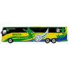 Van Hool CX-45 Coach Bus Brazil National Football Team Yellow and Green with Graphics International Federation of the Global Game Series Limited Edition to 504 pieces Worldwide 1/87 (HO) Diecast Model Iconic Replicas 87-0716