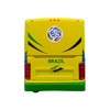 Van Hool CX-45 Coach Bus Brazil National Football Team Yellow and Green with Graphics International Federation of the Global Game Series Limited Edition to 504 pieces Worldwide 1/87 (HO) Diecast Model Iconic Replicas 87-0716