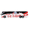 MCI D4520 Coach Bus England National Football Team White with Graphics International Federation of the Global Game Series Limited Edition to 504 pieces Worldwide 1/87 (HO) Diecast Model Iconic Replicas 87-0724