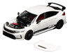 Honda Civic Type R FL5 RHD Right Hand Drive HKS White with Black Stripes 1/64 Diecast Model Car MotorHelix M65319