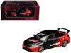 Honda Civic Type R FL5 RHD Right Hand Drive ADVAN Black and Red 1/64 Diecast Model Car MotorHelix M65341