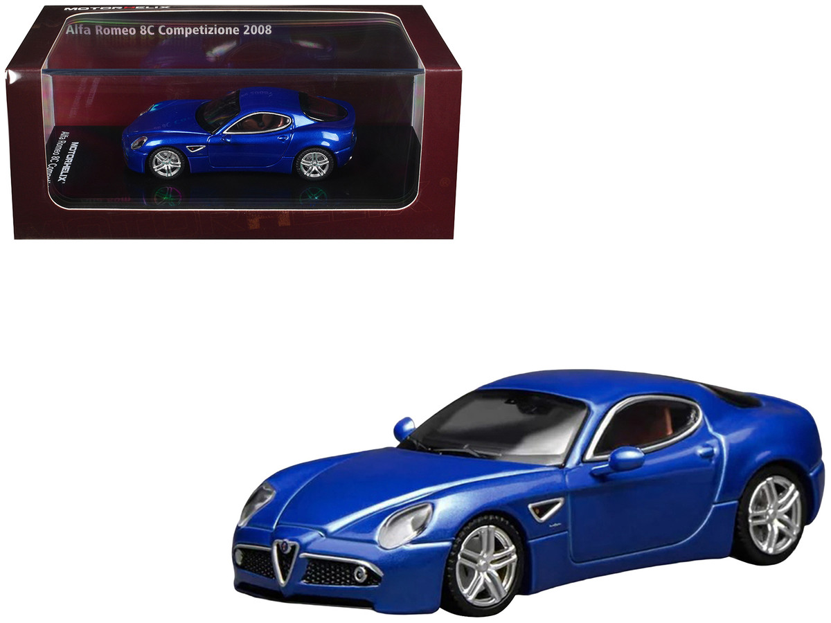 2008 Alfa Romeo 8C Competizione Blue Metallic 1/64 Diecast Model