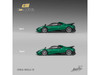 Pagani Imola Emerald Green Metallic with Carbon Top and Extra Wheels 1/64 Diecast Model Car CM Model CM64-IMOLA-10