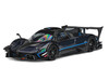 Pagani Zonda Revolucion Dark Blue Metallic and Carbon with Extra Wheels 1/64 Diecast Model Car CM Model CM64-REVOLUCION-BL