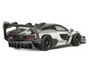 McLaren Senna GTR Silver Gray Metallic with Carbon Hood and Black Top 1/64 Diecast Model Car CM Model CM64-SENNAGTR-11