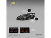 McLaren Senna GTR Dark Gray Metallic with Carbon Hood and Black Top 1/64 Diecast Model Car CM Model CM64-SENNAGTR-13