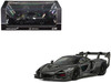 McLaren Senna GTR Dark Gray Metallic with Carbon Hood and Black Top 1/64 Diecast Model Car CM Model CM64-SENNAGTR-13