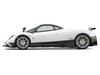 Pagani Zonda F Pearl White with Black Top 1/64 Diecast Model Car CM Model CM64-ZONDAF-01