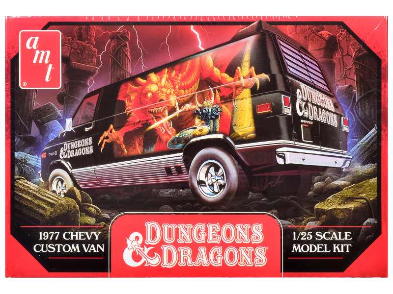 Skill 2 Model Kit 1977 Chevrolet Custom Van Dungeons & Dragons 1/25 Scale Model AMT AMT1568