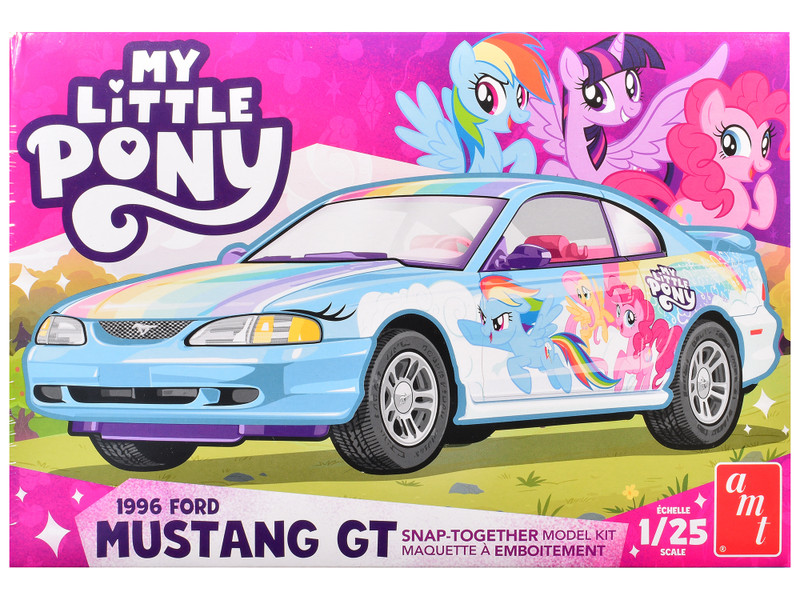 Skill 2 Model Kit 1996 Ford Mustang GT My Little Pony 1/25 Scale Model AMT AMT1577M