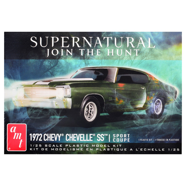 Skill 2 Model Kit 1972 Chevrolet Chevelle SS Supernatural 2005-2020 TV Series 1/25 Scale Model AMT AMT1592M