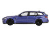 BMW M3 Competition Touring Portimao Blue Metallic with Black Top 1/64 Diecast Model Car Mini GT MGT01090