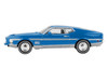 Ford Mustang Mach 1 Grabber Blue with Silver Stripes Limited Edition 1/64 Diecast Model Car Mini GT MGT01138