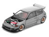 Pandem Civic EG6 RHD Right Hand Drive Raw Metal with No Hood 1/64 Diecast Model Car Pop Race PR64-PRE018