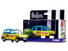 The Beatles London Taxi RHD Right Hand Drive Hello Goodbye Blue and Yellow with Graphics Diecast Model Corgi CC85930