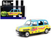 The Beatles London Taxi RHD Right Hand Drive Hello Goodbye Blue and Yellow with Graphics Diecast Model Corgi CC85930