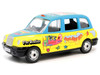 The Beatles London Taxi RHD Right Hand Drive Hello Goodbye Blue and Yellow with Graphics Diecast Model Corgi CC85930