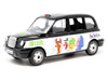 The Beatles London Taxi RHD Right Hand Drive Ob-La-Di Ob-La-Da Black and White with Graphics Diecast Model Corgi CC85931
