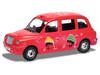 The Beatles London Taxi RHD Right Hand Drive Christmas Taxi Red with Graphics Diecast Model Corgi CC85933