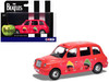 The Beatles London Taxi RHD Right Hand Drive Christmas Taxi Red with Graphics Diecast Model Corgi CC85933