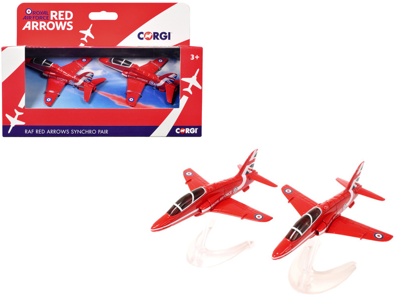 Royal Air Force Red Arrows Synchro Pair Set of 2 Planes Diecast Models Corgi CS90687