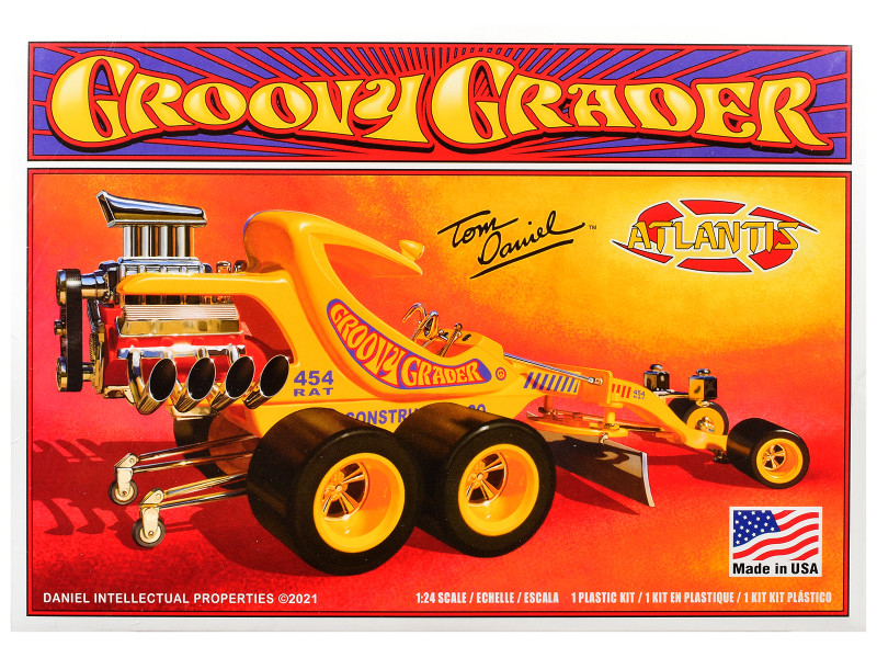 Skill 2 Model Kit Tom Daniel's Groovy Grader Dragster 1/24 Scale Model Atlantis ALM-5697