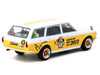 Datsun Bluebird 510 Wagon Ohige no Pon White with Orange Stripes and Graphics Global64 Series 1/64 Diecast Model Car Tarmac Works T64G-026-ONP
