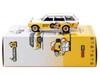 Datsun Bluebird 510 Wagon Ohige no Pon White with Orange Stripes and Graphics Global64 Series 1/64 Diecast Model Car Tarmac Works T64G-026-ONP