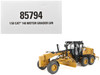 CAT Caterpillar 140 LVR Motor Grader Yellow with Black Top High Line Series 1/50 Diecast Model Diecast Masters 85794