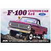 Skill 3 Model Kit 1970 Ford F-100 Custom Cab 4x4 Pickup Truck 1/25 Scale Model Moebius MOE-1230