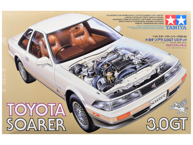 Model Kit Toyota Soarer 3.0 GT RHD Right Hand Drive 1/24 Scale Model Tamiya TAM-24064