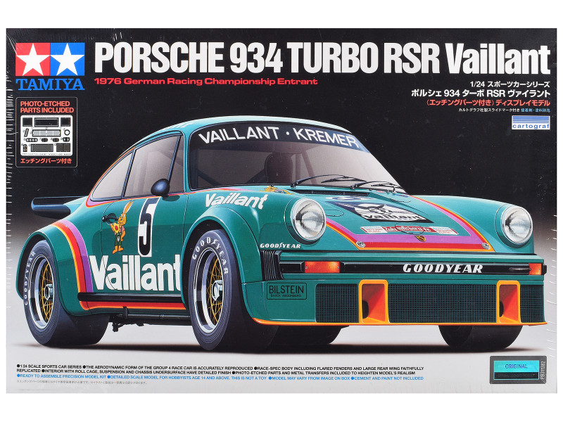 Model Kit Porsche 934 Turbo RSR Vaillant-Kremer 1/24 Scale Model Tamiya TAM-24334